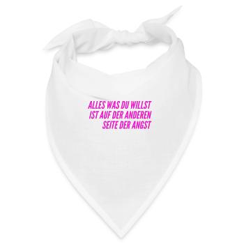 gehe durch die Angst - Bandana - Weiß - Vorne