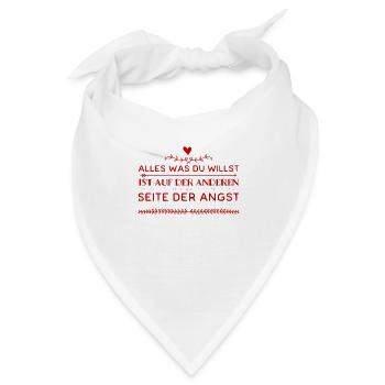 die Angst ist der Weg - Bandana - Weiß - Vorne