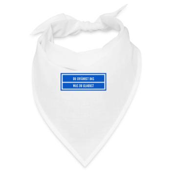 achte auf deinen Glauben - Bandana - Weiß - Vorne