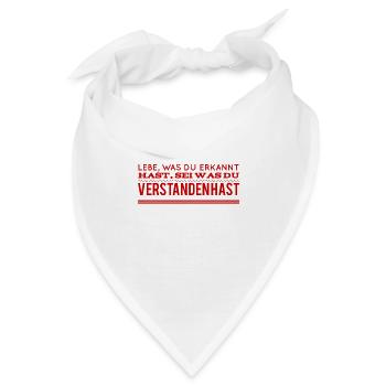 hast du es verstanden? - Bandana - Weiß - Vorne