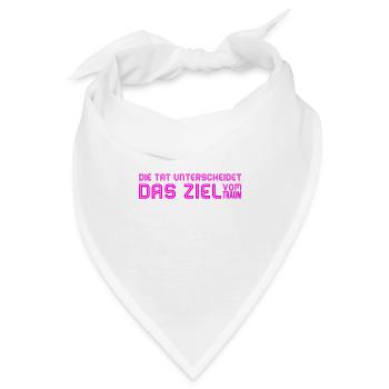 schreite zur Tat - Bandana - Weiß - Vorne