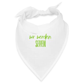 warten wir es ab - Bandana - Weiß - Vorne