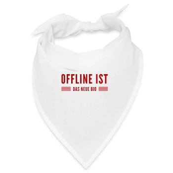 offline ist toll - Bandana - Weiß - Vorne