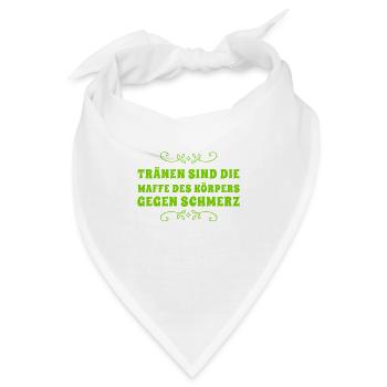 Tränen helfen - Bandana - Weiß - Vorne