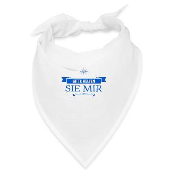 bitte helfen sie mir - Bandana - Weiß - Vorne