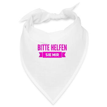 ich brauche Hilfe - Bandana - Weiß - Vorne