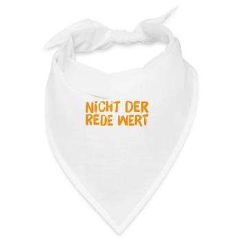 nicht der Rede wert - Bandana - Weiß - Vorne