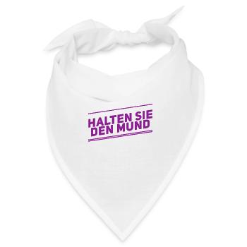 halten Sie den Mund - Bandana - Weiß - Vorne
