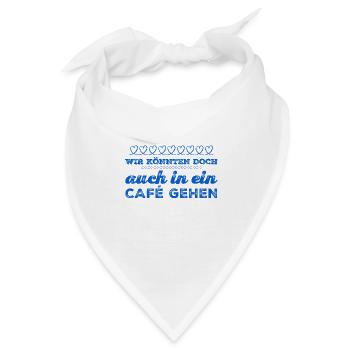 ab ins Cafe - Bandana - Weiß - Vorne