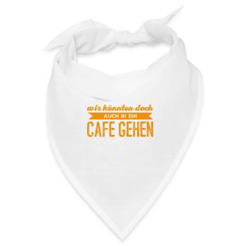 Lust auf einen Kaffee? - Bandana - Weiß - Vorne