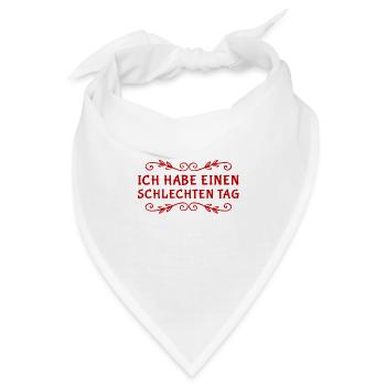 ich habe schlechte Laune - Bandana - Weiß - Vorne
