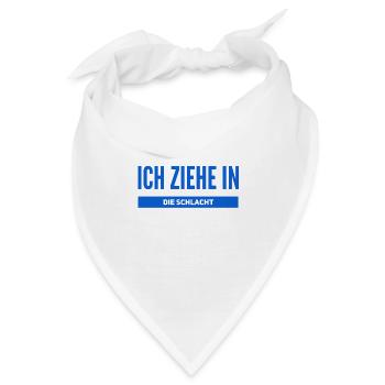 ich ziehe in die Schlacht - Bandana - Weiß - Vorne
