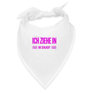 ab in die Schlacht - Bandana - Weiß - Vorne