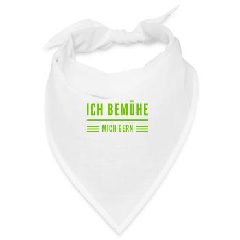 ich strenge mich richtig an - Bandana - Weiß - Vorne