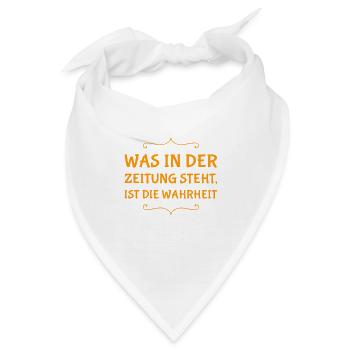 Zeitungen sind super - Bandana - Weiß - Vorne