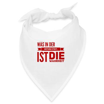 die Zeitung lügt nicht - Bandana - Weiß - Vorne