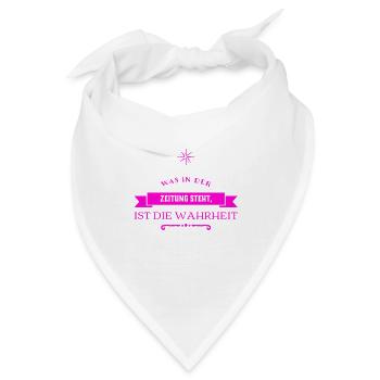 ich mag Zeitungen - Bandana - Weiß - Vorne