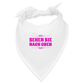 der Blick in die Höhe - Bandana - Weiß - Vorne