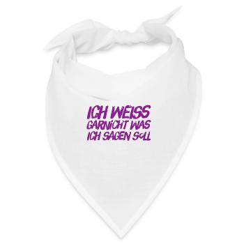 mir fehlen die Worte - Bandana - Weiß - Vorne