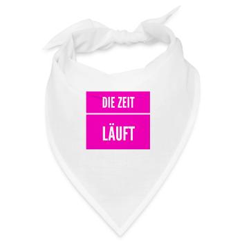 die Uhr tickt - Bandana - Weiß - Vorne