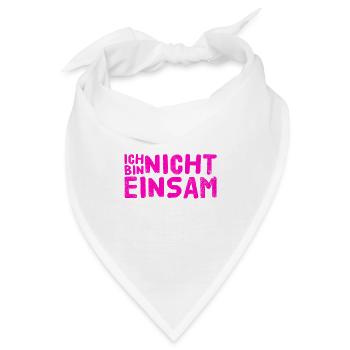 nie wieder einsam - Bandana - Weiß - Vorne