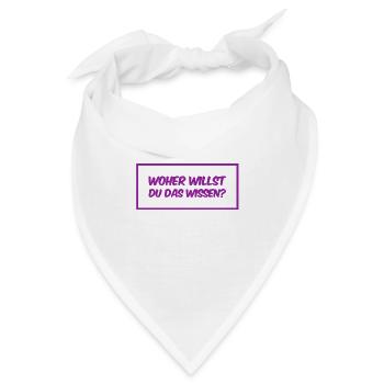 wie kannst du das sagen - Bandana - Weiß - Vorne