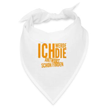 ich möchte eine Antwort - Bandana - Weiß - Vorne