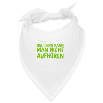 Chips gehen immer - Bandana - Weiß - Vorne