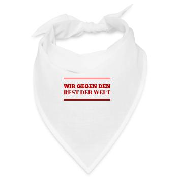 wir gegen den Rest der Welt - Bandana - Weiß - Vorne