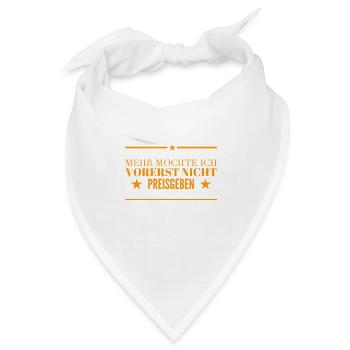ich sage nicht alles - Bandana - Weiß - Vorne