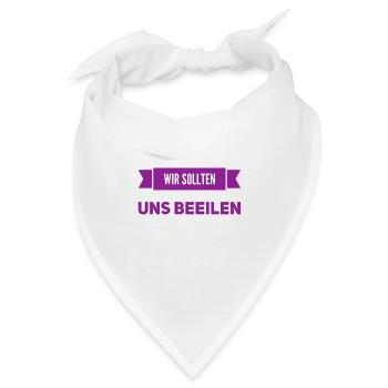 ich mache schnell - Bandana - Weiß - Vorne
