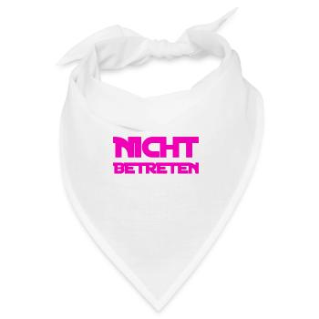 der Zutritt ist nicht gestattet - Bandana - Weiß - Vorne