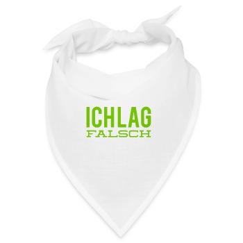 ich lag falsch - Bandana - Weiß - Vorne