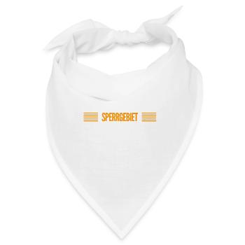 Zutritt verboten - Bandana - Weiß - Vorne