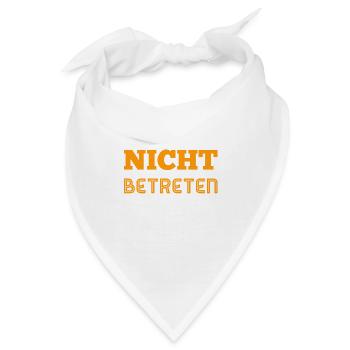 komm nicht rein - Bandana - Weiß - Vorne