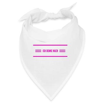Denken ist genial - Bandana - Weiß - Vorne