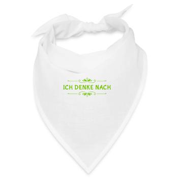 Ich liebe das denken - Bandana - Weiß - Vorne