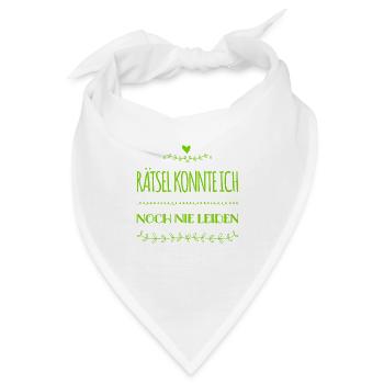 Rätsel konnte ich noch nie leiden - Bandana - Weiß - Vorne