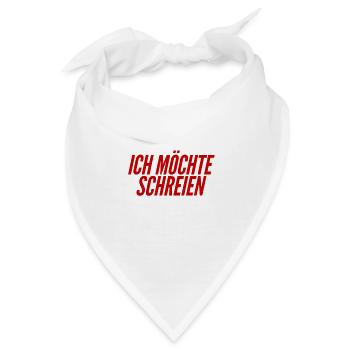 schreien ist mein Ding - Bandana - Weiß - Vorne