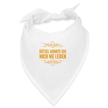 ich mag keine Rätsel - Bandana - Weiß - Vorne
