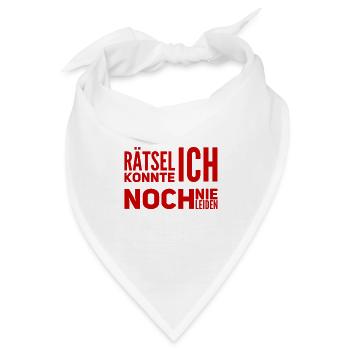 Rätsel sind nicht mein Ding - Bandana - Weiß - Vorne