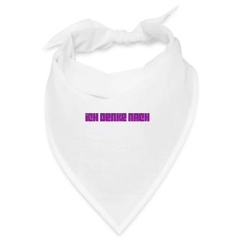 Zum denken geboren - Bandana - Weiß - Vorne