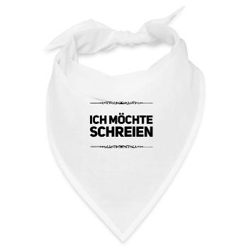 ich will schreien - Bandana - Weiß - Vorne
