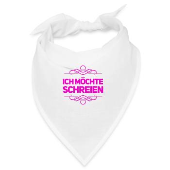 schreien geht immer - Bandana - Weiß - Vorne
