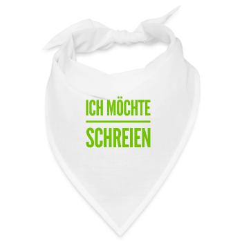 ich habe den Wunsch zu schreien - Bandana - Weiß - Vorne