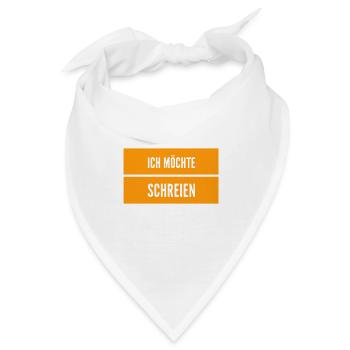 schreien wäre schön - Bandana - Weiß - Vorne