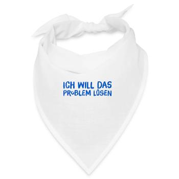 ich will das Problem lösen - Bandana - Weiß - Vorne
