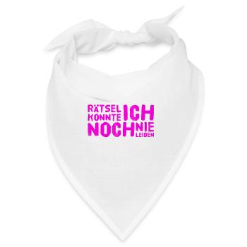 bloß keine Rätsel - Bandana - Weiß - Vorne