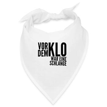 eine Schlange vor dem Klo - Bandana - Weiß - Vorne