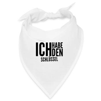 ich habe einen Schlüssel - Bandana - Weiß - Vorne